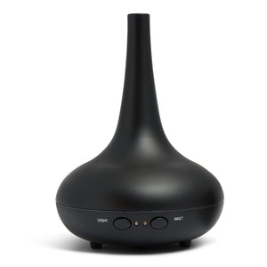 NNEDSZ Oil Diffuser Ultrasonic Humidifier Aromatherapy LED Light 200ML 3 Oils 15 x 15 x 20cm Black