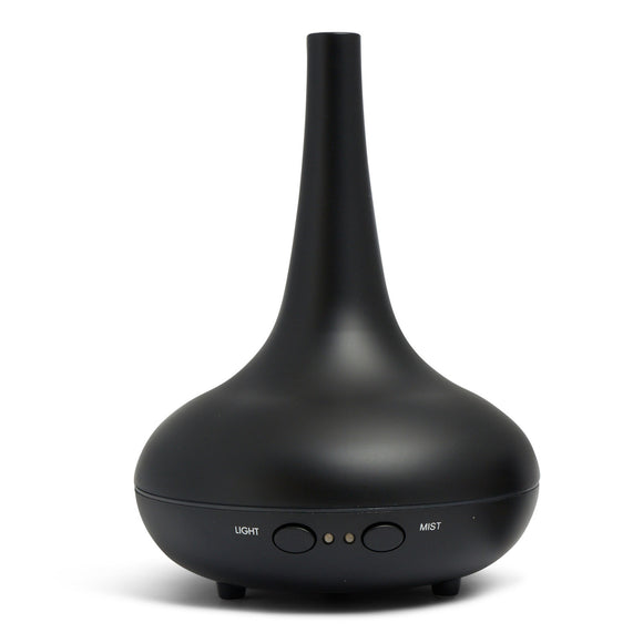 NNEDSZ Oil Diffuser Ultrasonic Humidifier Aromatherapy LED Light 200ML 3 Oils 15 x 15 x 20cm Black