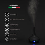 NNEDSZ Oil Diffuser Ultrasonic Humidifier Aromatherapy LED Light 200ML 3 Oils 15 x 15 x 20cm Black