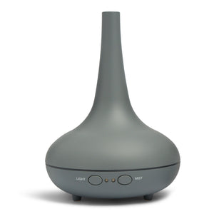 NNEDSZ Oil Diffuser Ultrasonic Humidifier Aromatherapy LED Light 200ML 3 Oils 15 x 15 x 20cm Matte Grey