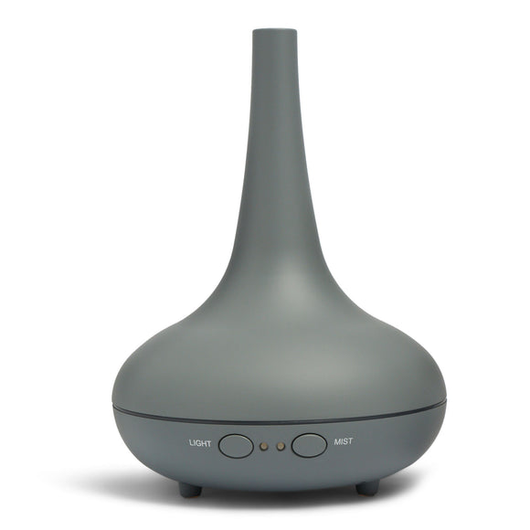 NNEDSZ Oil Diffuser Ultrasonic Humidifier Aromatherapy LED Light 200ML 3 Oils 15 x 15 x 20cm Matte Grey
