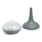 NNEDSZ Oil Diffuser Ultrasonic Humidifier Aromatherapy LED Light 200ML 3 Oils 15 x 15 x 20cm Matte Grey