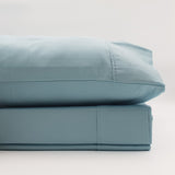 NNEDSZ Taylor 1500 Thread Count Pure Soft Cotton Blend Flat & Fitted Sheet Set King Mist