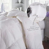 NNEDSZ Feather & Down Quilt 500GSM + Duck Feather and Down Pillows 2 Pack Combo Queen White