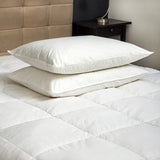 NNEDSZ Feather & Down Quilt 500GSM + Goose Feather and Down Pillows 2 Pack Combo Double White