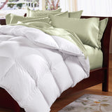NNEDSZ Feather & Down Quilt 500GSM + Goose Feather and Down Pillows 2 Pack Combo King White