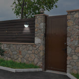 NNEDSZ 2 X Fence Lights Round Solar Powered LED Waterproof Outdoor Garden Wall Pathway