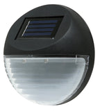 NNEDSZ 2 X Fence Lights Round Solar Powered LED Waterproof Outdoor Garden Wall Pathway