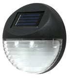 NNEDSZ 2 X Fence Lights Round Solar Powered LED Waterproof Outdoor Garden Wall Pathway