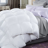 NNEDSZ Duck Feather & 50% Duck Down Quilt 500GSM + Duck Pillows Twin Pack Combo Single White