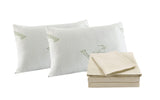 NNEDSZ Comfort Bamboo Blend Sheet Set 1000TC and Bamboo Pillows 2 Pack Ultra Soft Queen Ivory