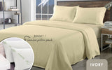 NNEDSZ Comfort Bamboo Blend Sheet Set 1000TC and Bamboo Pillows 2 Pack Ultra Soft King Ivory