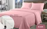 NNEDSZ Comfort Bamboo Blend Sheet Set 1000TC and Bamboo Pillows 2 Pack Ultra Soft King Blush