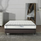 NNEDSZ  Wood Bed Frame With Comforpedic Mattress Package Deal Bedroom Set - King - White  Brown