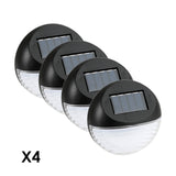 NNEDSZ  Round Solar LED Solar Fence Lights x 4 Pack