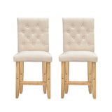 NNEDSZ  Decor Hamptons Barstool Cream Chairs Kitchen Dining Chair Bar Stool - Two Pack - Cream