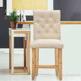 NNEDSZ  Decor Hamptons Barstool Cream Chairs Kitchen Dining Chair Bar Stool - Two Pack - Cream