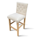 NNEDSZ  Decor Hamptons Barstool Cream Chairs Kitchen Dining Chair Bar Stool - Two Pack - Cream