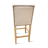 NNEDSZ  Decor Hamptons Barstool Cream Chairs Kitchen Dining Chair Bar Stool - Two Pack - Cream