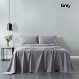 NNEDSZ  Comfort 100% Cotton  Sheet Set And 2 Duck Feather Down Pillows Set - King - Grey