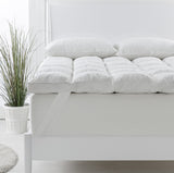 NNEDSZ  Comfort 1800GSM Duck Feather Down Topper And 1000GSM 2 Duck Pillows Set - King Single - White
