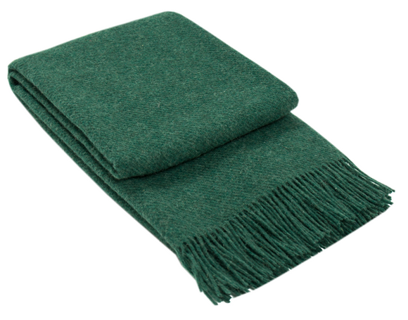 NNEDSZ Throw - 100% NZ Wool - Emerald