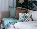 NNEDSZ Throw - 100% NZ Wool - Sage Striped