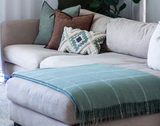 NNEDSZ Throw - 100% NZ Wool - Sage Striped