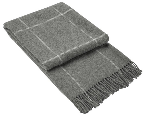 NNEDSZ Throw - 100% NZ Wool - Grey Striped