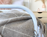 NNEDSZ Throw - 100% NZ Wool - Beige Striped