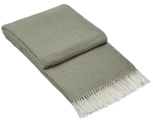 NNEDSZ Throw - Merino Wool Blend - Light Grey