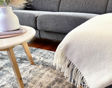 NNEDSZ Throw - 10% Cashmere/ 90% Super Fine Merino Wool - Ivory