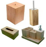 NNEDSZ Bamboo Ultimate Bathroom Accessory Set