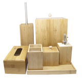 NNEDSZ Bamboo Ultimate Bathroom Accessory Set