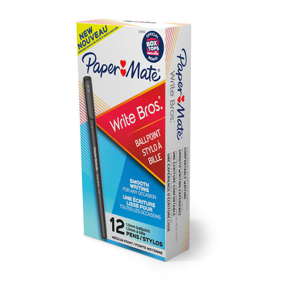 NNEDSZ PAPER MATE WriteBros 1.0mm Ball Pen Blu Box of 12