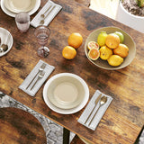 NNEDSZ Dining Table with 3 Shelves and Industrial Style Stable Steel Structure,  109 x 60 x 100 cm, Rustic Brown