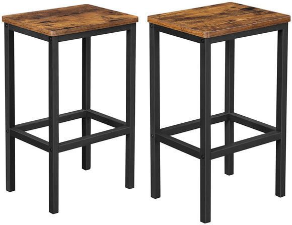 NNEDSZ Bar Set Stools of 2 Bar Chairs, Rustic Brown