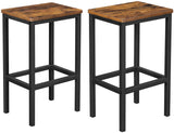NNEDSZ Bar Set Stools of 2 Bar Chairs, Rustic Brown