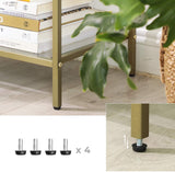 NNEDSZ 3-Tier Tempered Glass Sofa Table Modern Storage Shelf