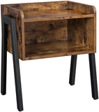 NNEDSZ  Nightstand Stackable End Table Wood Look Accent Furniture Metal Frame