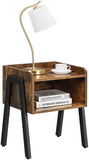 NNEDSZ  Nightstand Stackable End Table Wood Look Accent Furniture Metal Frame