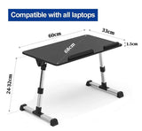 NNEDSZ Large Size Folding and Adjustable Laptop Bed Tray Table for, Writing, Drawing and Working - 60 x 33 cm (Black)