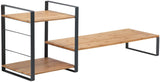 NNEDSZ Bamboo Monitor Laptop Stand with 2 Tier Storage (Black)