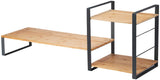 NNEDSZ Bamboo Monitor Laptop Stand with 2 Tier Storage (Black)