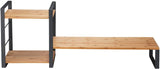 NNEDSZ Bamboo Monitor Laptop Stand with 2 Tier Storage (Black)