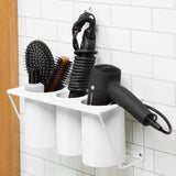 NNEDSZ Hair Dryer Holder Care Tool Organizer for Bath Supplies Accessories (White)