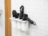 NNEDSZ Hair Dryer Holder Care Tool Organizer for Bath Supplies Accessories (White)