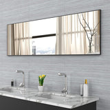 NNEDSZ Full-Length Door Mirror Long Standing for Bedroom and Bathroom (152 x 46cm, Black)