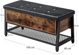 NNEDSZ 2 Tier Shoe Storage Bench