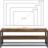NNEDSZ Industrial TV Stand 60 Inches, Rustic Brown